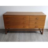 G PLAN DANISH TEAK 6 DRAWER SIDEBOARD, 131CM X 46CM X 72CM