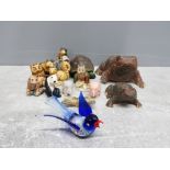 A COLLECTION OF SMALL ANIMAL FIGURES INCLUDES WADE WHIMSYS ETC