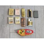 COLLECTION OF VINTAGE LIGHTERS AND MATCHBOXS