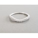 LADIES 18CT WHITE GOLD DIAMOND SET WISHBONE RING SET WITH NINETEEN ROUND CUT DIAMONDS