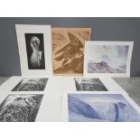 7 SIGNED PRINTS KEN LONGCAKE FROM CUMBRIAN PRINTMAKERS