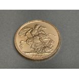 22CT GOLD 2013 FULL SOVEREIGN COIN UNC