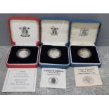 ROYAL MINT SILVER PROOF 1988 £1 ROYAL MINT SILVER PROOF PIEDFORT 1999 £1 ROYAL MINT SILVER PROOF