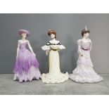 3 coalport figures to include ladies of fashion diana Alexandra at the ball and eugenie