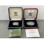 Royal mint uk 2003 DNA silver proof coin & Royal mint 1996 QEII crown 70th birthday silver proof