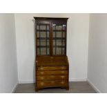 Georgian 1780/90s solid oak bureau bookcase 223cm x 100cm x 42cm