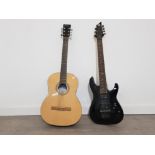Chantry acoustic guitar together with sgr electric guitar