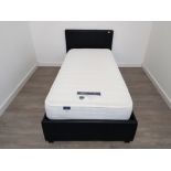 Faux/ leather storage bed with silentnight single mattress