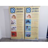 2 adjustable advertising screens in original carry bags