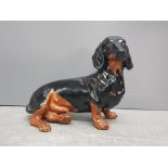 Coalport figure of a dachshund dog