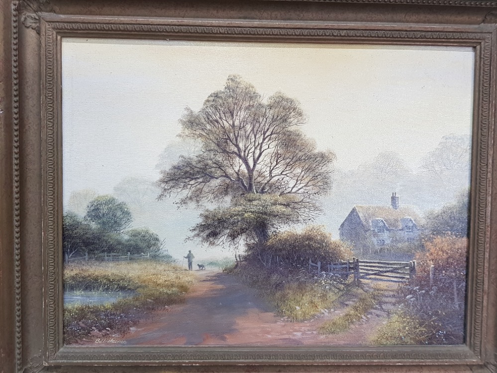 A pair of oils on board both signed by Bill Haunes 39cm by 29cm - Image 3 of 5