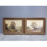 A pair of oils on board both signed by Bill Haunes 39cm by 29cm