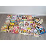 Large Collection of Vintage magazines including viz, the broons and oor wullie etc