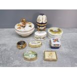 Collection of 9 miscellaneous trinkets includes faberge style egg etc