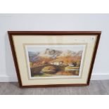 Large framed print Grange in borrowdale by i. Lindsay 75 x 59 cm