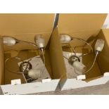 Two boxed 3 way contemporary ceiling light fittings