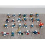 24 vintage smurf figures