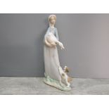 Lladro figure 4866 girl with goose and dog
