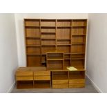 4 modern units includes 2 large bookshelves H209cm and 2 section drawers