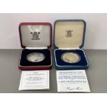 Royal mint 1996 Her majesty QEII 70th birthday silver proof coin & 1981 silver lady Diana proof coin