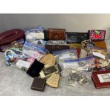 Large quantity of costume jewellery and ladies purses etc