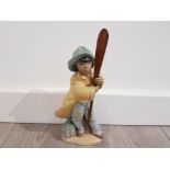 Gres lladro figure young fisherman model number 2335 in great condition 24 cm high