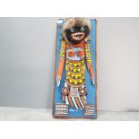 Pueblo kachina style wall hanging hand made and painted in the Navajo or hopi way signed as pictured