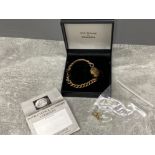 Swiss sos talisman bracelet in box with links