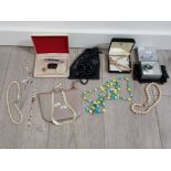 Collection of costume jewellery including necklaces, brooch and earrings etc