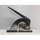 Antique Norefresh sea food seal embossing press machine