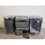 Sony hi fi system with ss- ex75 speakers boxed