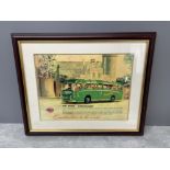 Framed The duple “ambassador” coach print 52cm x 44cms