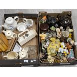 2 boxes of miscellaneous including royal doulton