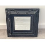 Beautiful black bevelled edge mirror 38cm x 38cms