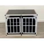 Well presented animal enclosure with safety locks 104cm x 90cm x 69cms