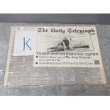 Sealed packet of the daily telegraph newspaper titanic 1912