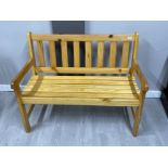 Pine bench in good condition 122cms wide