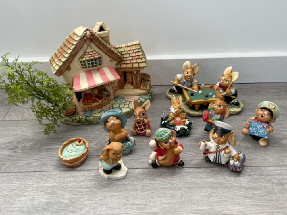 Pendelfin rabbits and house 11