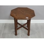 Octagonal shaped oak occasional table 48x49cm