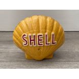 Shell oil cast money box