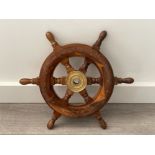 Ships wheel with brass centre 41cms