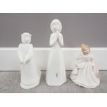 3 Doulton figures includes hn 2996 amanda together with doulton images figure god bless you plus