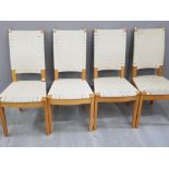 4 beech framed dining chairs