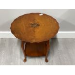 Beautiful small walnut sewing table box 50cm x 42cms