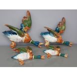 4 beswick flying duck wall plaque, repair to neck of third biggest duck