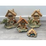 Pendelfin rabbits and houses