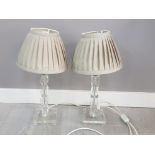 2 modern contemporary table lamps with shades