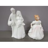 Royal doulton figurine hn 2996 amanda together with a doulton figure group images bride and groom