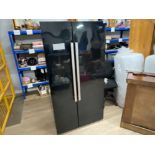 Beko large black double fridge freezer