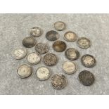 18 Edward VII silver sixpences mostly in good condition